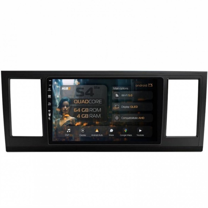 Navigatie Volkswagen Transporter Caravelle Multivan T6 (2015+) 4GB RAM Android 13 Quadcore DSP GPS Wi-FI Carplay Android Auto USB Waze 9 inch