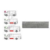 Segment reparatie panou lateral Mercedes Sprinter 209-524 07.2006-10.2013, Vw Crafter (2e) 12.2005-2017 , partea Dreapta, Inferioara , Metal,Segment
