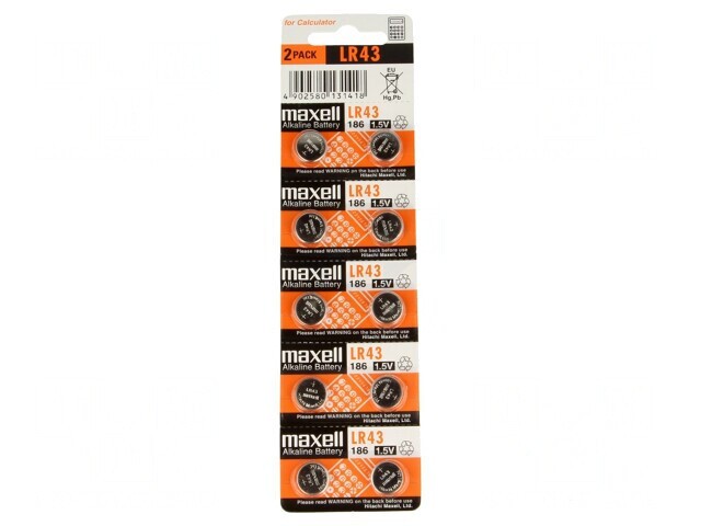 Baterie alcalină monedă 1,5V LR43 70mAh