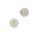 Inchizatoare pentru Cercei din Aur Galben 14K si Silicon, 4.8 mm, pentru Tija 0.6&ndash;0.9 mm