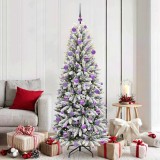 VidaXL Brad de Crăciun artificial cu 300 LED Alb 73 x 73 x 180 cm 3396051