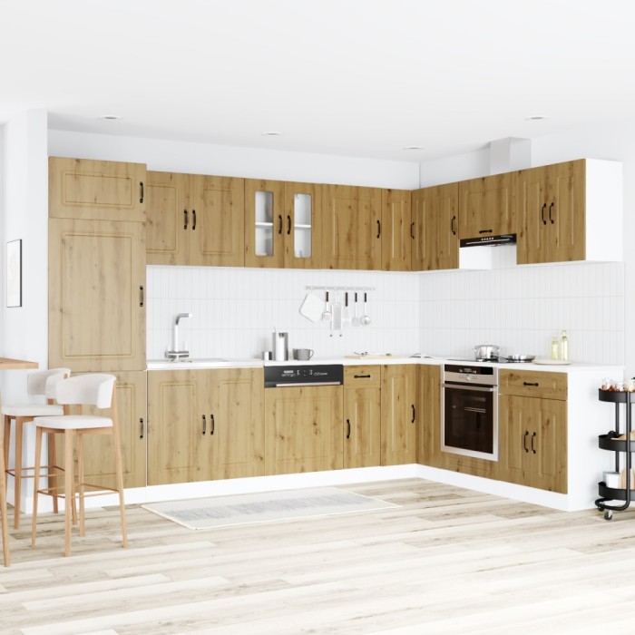 Dulap de bucătărie cu ușă Kalmar 2 pcs Maro 80 x 46 x 81.5 cm