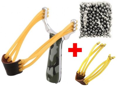 Pachet Profesional Prastie de Vanatoare cu Insertie Metalica, 100 de Bile Incluse si Zgarci de Rezerva foto