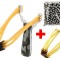 Pachet Profesional Prastie de Vanatoare cu Insertie Metalica, 100 de Bile Incluse si Zgarci de Rezerva