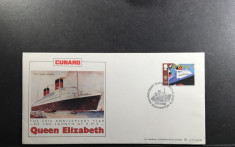 Vapoare-Navigatie, Marea Britanie 10 MAI 1988, 50 ani lansarea Queen Elizabeth foto