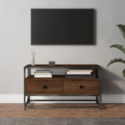 Comodă TV, stejar maro, 80x35x45 cm, lemn prelucrat foto