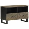 VidaXL Comodă TV, negru, 70x33x46 cm, lemn masiv de mango