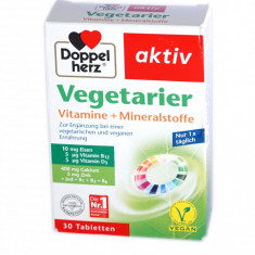 Doppelherz aktiv Pentru Vegetarieni Vitamine si Minerale, 30 comprimate