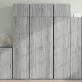 VidaXL Dulap de depozitare, sonoma gri, 70x42,5x225, lemn prelucrat 3281334