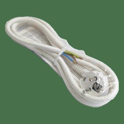 Cordon alimentare Schuko - fire libere 2m alb 16A 3500W 3x1.5mm2 cupru 3G1.5 Wconn CA15A02 foto