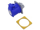 Conector Alimentare AC Trifazat Soclu Mamă Unghi IP44