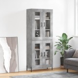 Dulap &icirc;nalt, gri beton, 69,5x34x180, lemn compozit