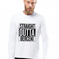 Bluza barbati alba - Straight Outta Berceni - 2XL