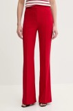 Morgan pantaloni PECO.F culoarea rosu, evazati, high waist, PECO.F