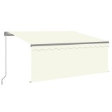 Cumpara ieftin Copertina manuala cu LED solar 3,5 x 2,5 m Crem 100% Polyester