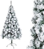 Brad artificial de Craciun OZAVO, alb/verde, PVC, 120 cm
