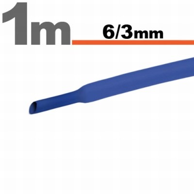 Tub termocontractibilAlbastru &amp;bull; 6 / 3 mm Best CarHome foto