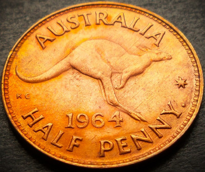 Moneda exotica HALF PENNY - AUSTRALIA, anul 1964 * cod 4248 = excelenta foto