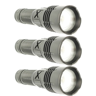 3 x Lanterna Profesionala LED Laser Cu Acumulator Li-Ion 26650 foto