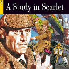 A Study in Scarlet + Audio CD (Step Four B2.1) - Paperback brosat - Sir Arthur Conan Doyle - Black Cat Cideb