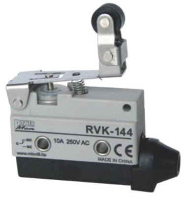 Limitator de cursa cu buton de limita 1NO+1NC comutator de pozitie cu lamela cu rola IP40 foto