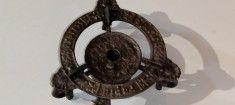 SPIRTIERA VINTAGE PT. DECOR PANOPLIE&nbsp; din fonta DIAMETRUL 17 cm INALTIME 5