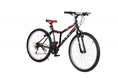 Bicicleta MTB Tec Strong, culoare negru/rosu, roata 24&amp;quot;, cadru din otel Cod:252437000305 foto