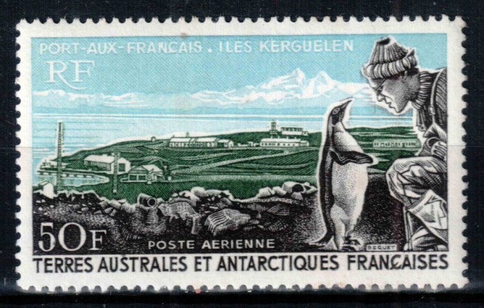 Teritoriile Antarctice Franceze TAAF 1968, Mi #40**, fauna, pasari, pinguini, MNH! Cota 160 &euro;!