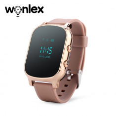 Ceas Smartwatch Pentru Copii Wonlex GW700-T58 cu Functie Telefon, Localizare GPS - Auriu, Cartela SIM Cadou foto