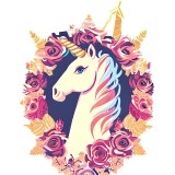 Cumpara ieftin Sticker decorativ Unicorn, Roz, 77 cm, 8037ST, Oem