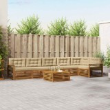 Cumpara ieftin Set de canapele de exterior 7 buc. 6-Locuri Natural si Bej