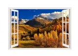 Autocolant decorativ, Fereastra, Multicolor, 83 cm, 581STC, natura si peisaje, Oem