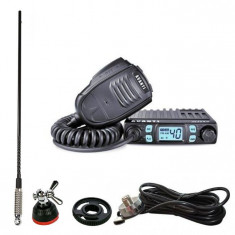 Promotie statie radio CB Avanti Micro + antena CB Sirio T3/27 + adaptor Sirio + suport foto