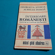 INTERIOARE ROMÂNEȘTI ȚESĂTURI ȘI CUSĂTURI *GEORGETA STOICA, AURELIA DOAGĂ /1977*