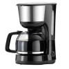 Cafetiera Chocolate, 1000 W, Cana din Sticla 1.25 L, Sistem Anti-Picurare, Oprire Automata, Mentinere la Cald, Otel Inoxidabil, Silver