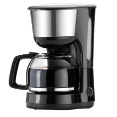 Cafetiera Chocolate, 1000 W, Cana din Sticla 1.25 L, Sistem Anti-Picurare, Oprire Automata, Mentinere la Cald, Otel Inoxidabil, Silver
