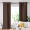 Set draperie din catifea blackout cu inele crom, Madison, 200x210 cm, densitate 700 g/ml, English Walnut, 2 buc