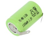 Acumulator JJJ Ni-MH 1,2V 1100mAh cu urechi pentru lipire celula 1/2A