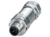 Conector M12 mufă, 5 pini, drept, IP67, terminal cu şurub