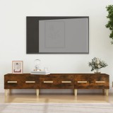 Comodă TV, stejar fumuriu, 150x34,5x30 cm, lemn compozit