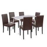 Set de masă Megan 6 1 alb-maro