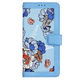 Husa pentru oppo a40 4g / a60 5g - flipcraft - design floral - vibrant&Acirc;&nbsp;blue