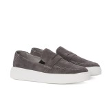 Mocasini gri din piele intoarsa SK03
