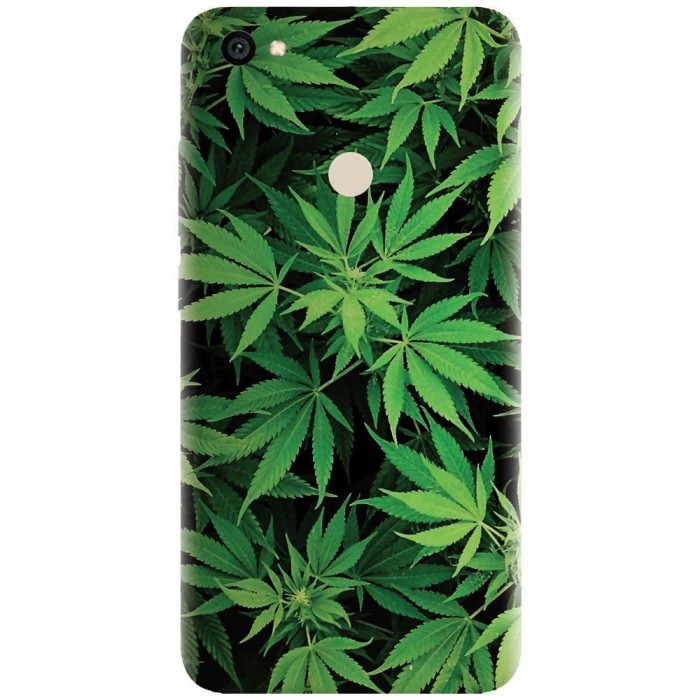 Husa silicon pentru Xiaomi Redmi Note 5A, Green Leaf Pattern