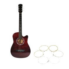 Chitara clasica din lemn, DEPOX&reg;, set de corzi incluse, 95 cm, visinie