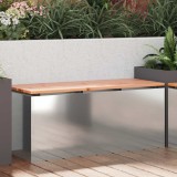vidaXL Bancă de grădină Argintiu 100 x 40 x 43 cm Oțel galvanizat 874910