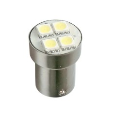 Bec Hyper-Led12 - 4SMD 24V frana soclu met P21W BA15s 1buc - Alb Garage AutoRide foto