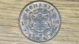 Romania - moneda de colectie istorica - 1 ban 1900 bronz - Regele Carol I - impecabila !