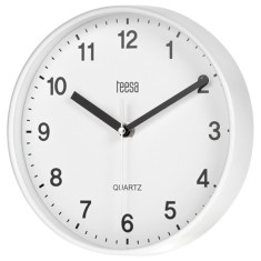 Ceas de perete Teesa, 20 cm, numere mari si clare, Alb