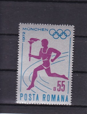 ROMANIA 1972 LP 802 FLACARA OLIMPICA MNH foto